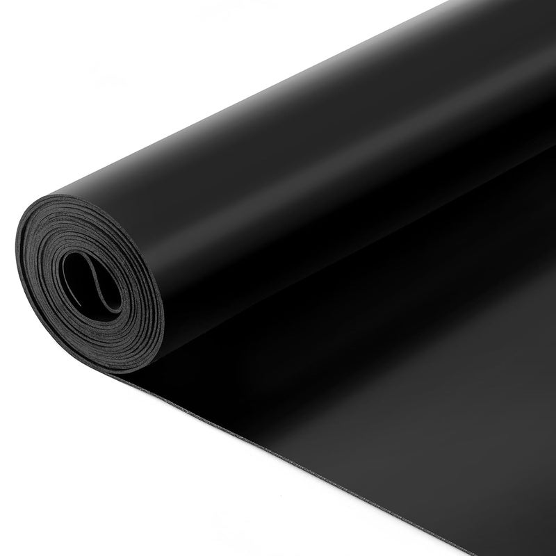 Innconee 1 Pcs Neoprene Rubber Sheets Strip Roll 1/16 Inch /16" W x 118" L Long Wear Resistant Gasket Strip for DIY Gaskets, Mats, Seals, Crafts, Flooring, Black - Image 1